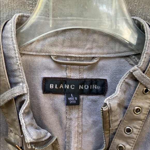 Blanc Noir Neiman Marcus motorcycle jacket size L - Picture 2 of 11